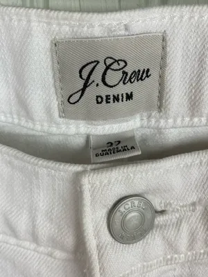 J. Crew Women's Slim Boyfriend Jean White Denim Size 27 Distressed Slim AO671 thumbnail 8