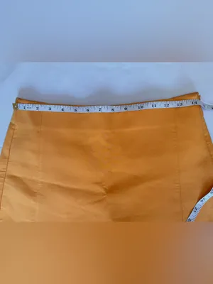Zara Yellow Orange Mini Skort Size Small thumbnail 6