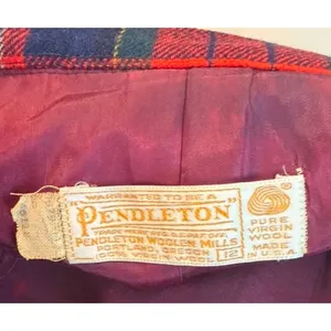 Vintage 70's Pendleton Tartan Plaid Virgin Wool Skirt Classic Heritage sz 4 Midi thumbnail 3