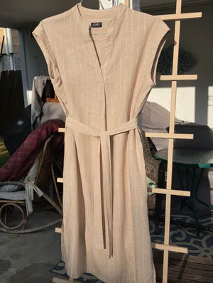 Vintage Jones New York Linen Blend Slip Midi Dress Large thumbnail 9