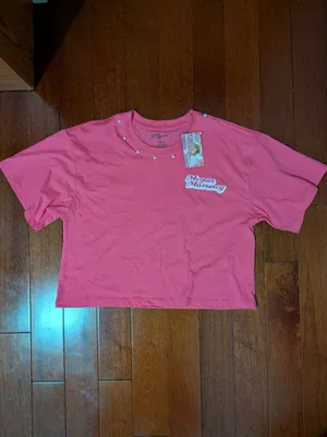 Megan Moroney Pink Pearl Graphic Cropped Tee Size M thumbnail 6