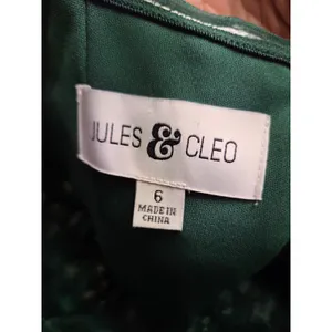 Jules + Cleo Emerald Green Off Shoulder Slit Long Formal Dress Size 6 Sequins thumbnail 8