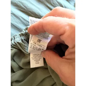 Gap Olive Green Wide Leg Cami Jumpsuit Medium Tie Strap 100% Viscose Pockets thumbnail 6