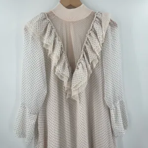 HAH Hot As Hell Dress Size Extra Small Polka Dot Swiss Dots Ruffle Lace Mesh NWT thumbnail 10