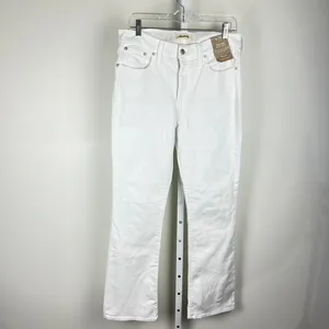 NWT Madewell Mid-Rise Kick Out Crop White Jeans Size 25‎ Denim Pants thumbnail 3