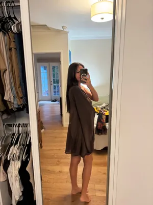 Off the shoulder dress Brown thumbnail 3