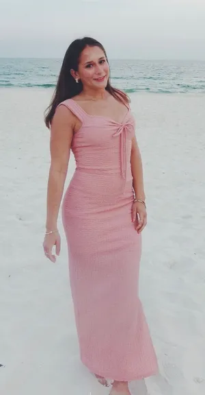 Jessica Simpson Pink Sundress thumbnail 1