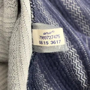 Aerie Blue Striped High Rise Full Length Skinny Cotton Blend Leggings Medium thumbnail 5