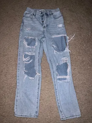 PacSun Light Wash Jeans Distressed thumbnail 1