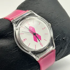 SWEDA Medical Breast Cancer Awareness Pink Watch Working New Battery thumbnail 3