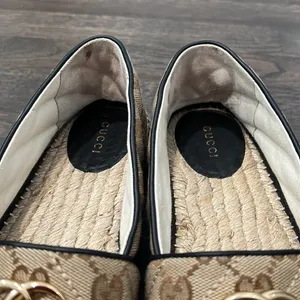 Gucci women’s GG MATELASSÉ CANVAS ESPADRILLE 38.5 thumbnail 2
