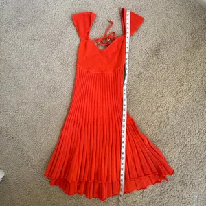 New Free People Cherie Tie Back Knit Mini Dress Size Medium Orange Red thumbnail 15