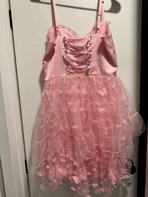 Hot Topic Pink butterfly dress thumbnail 2