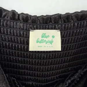 Blue Buttercup Black Smocked Satin Maxi Jumpsuit Wide‎ Leg Spaghetti Strap USA thumbnail 3