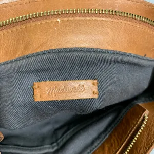 Madewell Transport Tote Bag Womens Medium English Saddle Brown Leather Zip Top‎ thumbnail 7