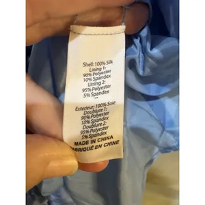 $565 Cinq à Sept Women's Blue Silk Strapless Ruched Asymmetrical Dress Size 4 thumbnail 8