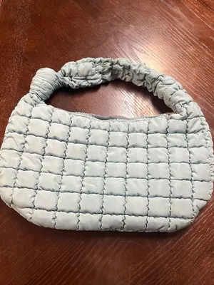 Urban Expression Baby Blue Quilted Puffer Hobo Bag thumbnail 2