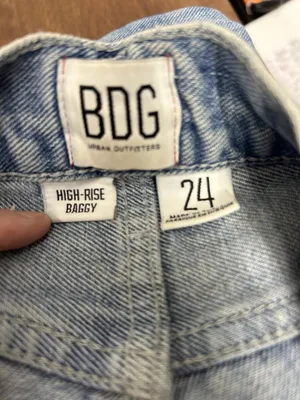 BDG Urban Outfitters High Rise Baggy Jeans Women’s Size 24 Blue 24x31 Grunge thumbnail 6