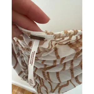 Free People Ruched Textured Wavy Camisole Top‎ Ivory Tan XL thumbnail 3