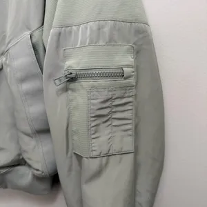 ALO Mixed Media Reinvention Bomber Jacket Limestone Green thumbnail 9