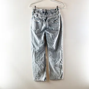 Good American Good Heritage Mid Rise Straight Leg Distressed Jeans Blue 00 thumbnail 4