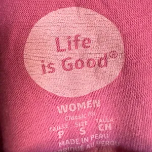 Life is Good Womens Small Long‎ Sleeve Mauve Pink Tee Fish thumbnail 7