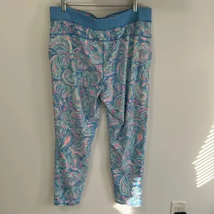 Lilly Pulitzer Luxletic Runaround Pants Zanzibar Blue Fish Kiss thumbnail 5