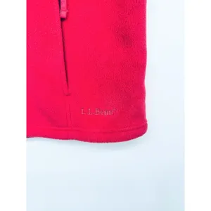 L.L. Bean Pink Fleece Stretch Full Zip Vest Size‎ Womens Large Hiking Outdoor thumbnail 2