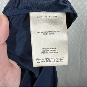 Anthropologie Maeve Dark Blue Rayon High Rise Wide‎ Leg Pants thumbnail 7