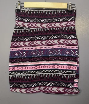 Charlotte Russe Skirt Womens Med Multicolor Tribal Print Bodycon Mini Stretch thumbnail 1