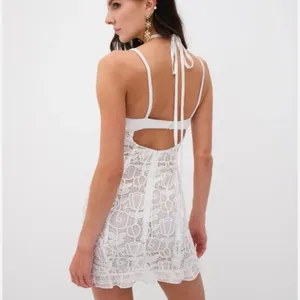 For‎ Love & Lemons Harriet White Crochet Lace Mini Dress S $279 thumbnail 2