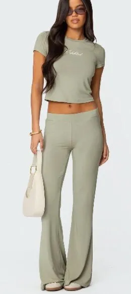 Edikted 	SO EDIKTED FLARED PANTS size M NWT thumbnail 1