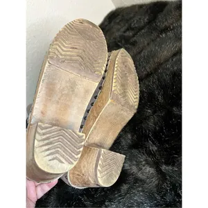 VOLLSJO SUEDE LEATHER WOODEN heel studded booties boots 39 8.5 thumbnail 7