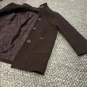 Saint James Paris Brown Wool Pea Coat thumbnail 7