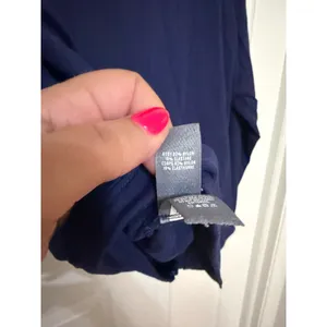 Aerie Womens Navy Blue Full Zip Track Jacket Mock Neck Activewear Large thumbnail 5