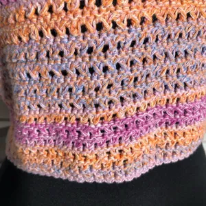 Cotton On Crochet Crop Tank Top Pink Purple Size Medium thumbnail 8