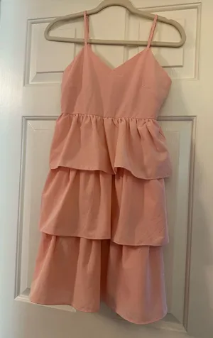 Light Pink Spaghetti Strap Sun Dress Size XS thumbnail 1