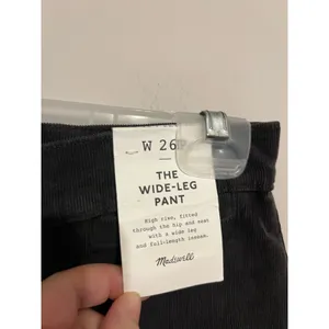 Madewell The Petite Wide-Leg Pant in Corduroy Black Coal Size 26P thumbnail 8