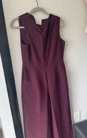 Ann taylor plum romper thumbnail 1