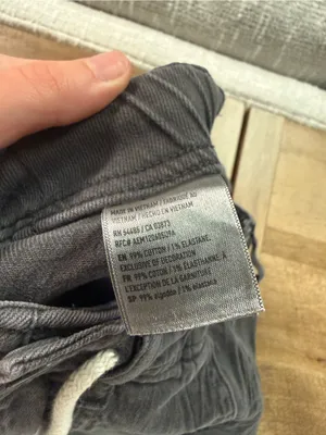 American Eagle Charcoal Gray Drawstring Denim Shorts Women’s Size 4 Cotton thumbnail 5
