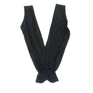 Vtg Diamonds Run Jumpsuit Black Polka Dot Strapless‎ Sweetheart Harem Retro XS thumbnail 2