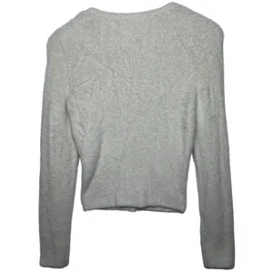 Abercrombie & Fitch Soft AF Gray Fuzzy Knit Button Cardigan Sweater Top Size M thumbnail 2