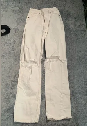 Abercrombie & fitch white ‘90s straight ultra high rise jeans 25/0R thumbnail 1