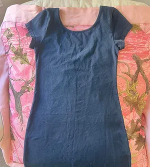 Brandy Melville navy blue v neck short sleeve dress sundress thumbnail 5