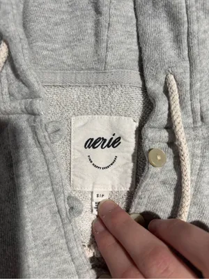 Aerie grey small hoodie thumbnail 7