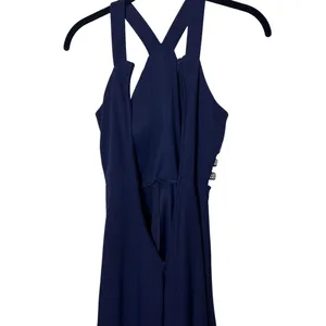 Speechless Navy Blue Halter‎ High Low Rhinestone Side Cutout Formal Dress Size 0 thumbnail 7