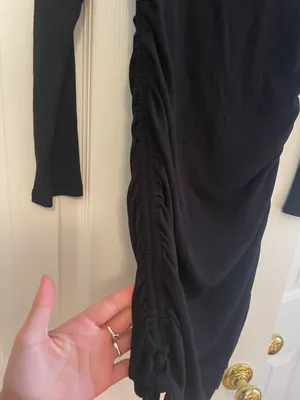 Black Long Sleeve Bodycon Mini Dress thumbnail 3