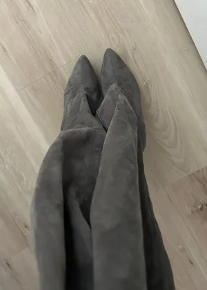 Grey Knee High Boots Gray Size 8 thumbnail 3