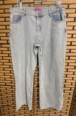 Edikted bow pocket baggy jeans size xl thumbnail 1