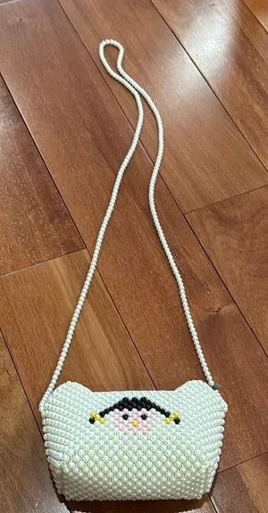 Beaded White Crossbody Bag‎ thumbnail 1